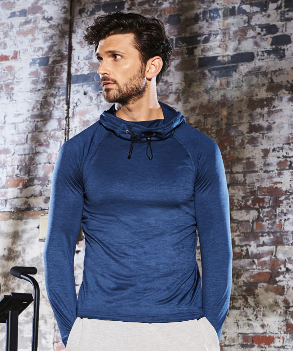 Men’s cowl neck top with logo
