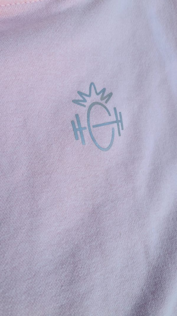 Super soft baby pink cross neck hoody - Image 4