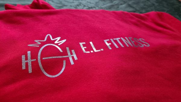 WINTER SPECIAL Red hoody with silver glitter logo winter special - Image 4
