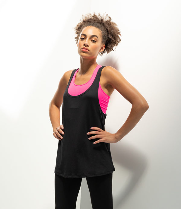 The crossed back long vest