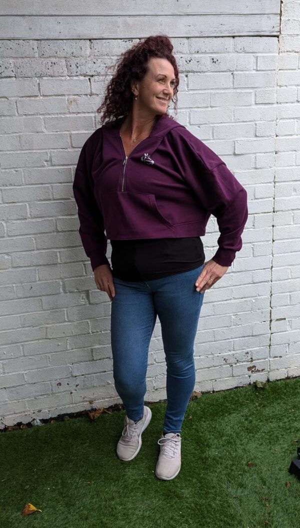 Cropped Zipped Hoody - Image 3